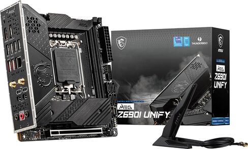 MSI MEG Z690I Unify Gaming Motherboard (Mini ITX, 12th Gen Intel Core, LGA 1700 Socket, DDR5, PCIe 5, 2.5G LAN, M.2 Slots, Wi-Fi 6E) in Saudi Arabia