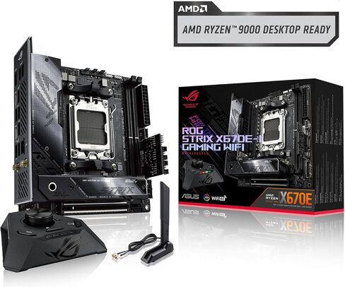 ASUS ROG Strix X570-I Gaming, X570 Mini-ITX Gaming Motherboard, AMD Ryzen 3000 with PCIe 4.0, WiFi 6 (802.11ax), Intel Gigabit Ethernet, SATA 6Gb/s in Kuwait
