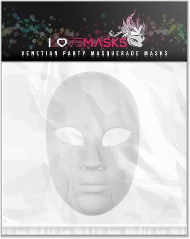 LMK Plain White Blank Decorating Craft Full Face Masquerade Mask Costome Party in Saudi Arabia