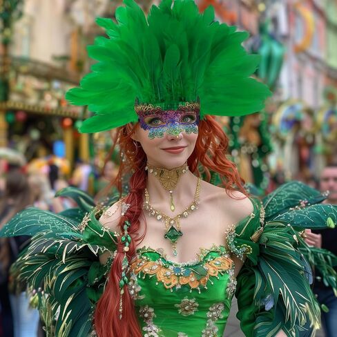 Halloween Feather Headpiece Masquerade Mask Headwear Carnival Showgirl Cosplay Accessories for Women in Saudi Arabia
