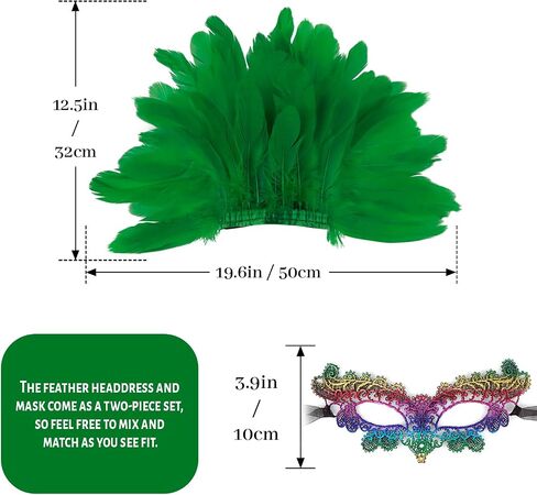 Halloween Feather Headpiece Masquerade Mask Headwear Carnival Showgirl Cosplay Accessories for Women in Saudi Arabia