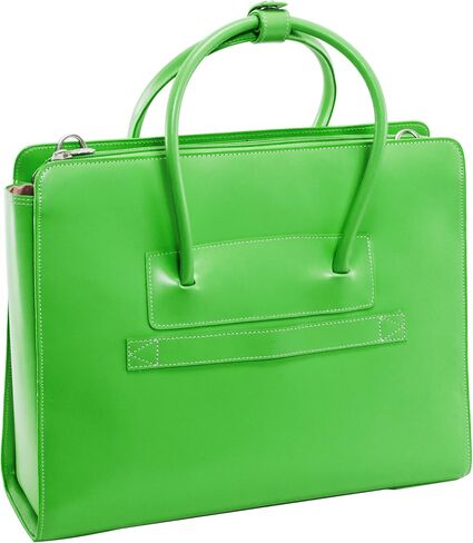 McKlein, W Series, Lake Forest, Top Grain Cowhide Leather, 15" Leather Ladies' Laptop Briefcase w/Removable Sleeve, Green (94331) in Kuwait
