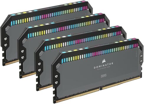 Corsair Dominator Platinum RGB DDR5 32GB (2x16GB) 5600MHz C36 Intel Optimized Desktop Memory (Onboard Voltage Regulation, Patented CORSAIR DHX Cooling, 12 Ultra-Bright CAPELLIX RGB LEDs) White in Kuwait