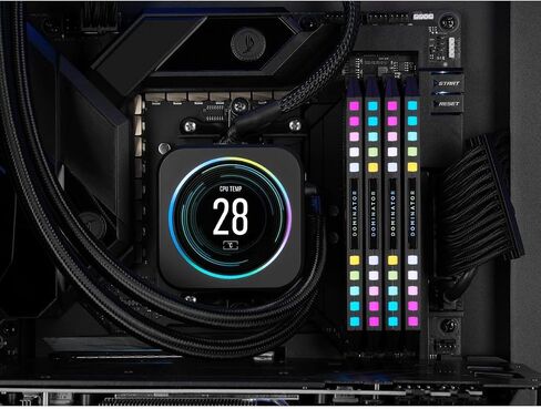 Corsair Dominator Platinum RGB DDR5 32GB (2x16GB) 5600MHz C36 Intel Optimized Desktop Memory (Onboard Voltage Regulation, Patented CORSAIR DHX Cooling, 12 Ultra-Bright CAPELLIX RGB LEDs) White in Kuwait