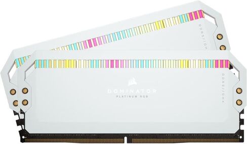Corsair Dominator Platinum RGB DDR5 32GB (2x16GB) 5600MHz C36 Intel Optimized Desktop Memory (Onboard Voltage Regulation, Patented CORSAIR DHX Cooling, 12 Ultra-Bright CAPELLIX RGB LEDs) White in Saudi Arabia