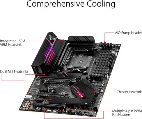 Asus ROG Strix B550-F Gaming WiFi II AMD AM4 (3rd Gen Ryzen) ATX Gaming Motherboard (PCIe 4.0,WiFi 6E, 2.5Gb LAN, BIOS Flashback, HDMI 2.1, Addressable Gen 2 RGB Header and Aura Sync) in Kuwait