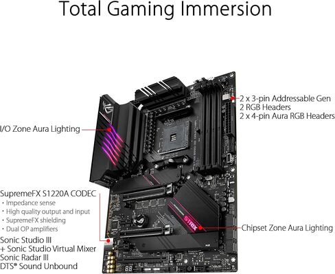 Asus ROG Strix B550-F Gaming WiFi II AMD AM4 (3rd Gen Ryzen) ATX Gaming Motherboard (PCIe 4.0,WiFi 6E, 2.5Gb LAN, BIOS Flashback, HDMI 2.1, Addressable Gen 2 RGB Header and Aura Sync) in Kuwait