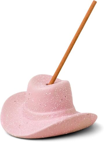 Paddywax Incense Burner Textured Ceramic Cowboy Hat with Incense Sticks, 100-Sticks, Terracotta in Kuwait