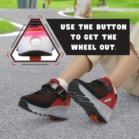 SDSPEED 7 Colors LED Rechargeable Kids Roller Skate Shoes with Single Wheel Shoes Sport Sneaker in Saudi Arabia