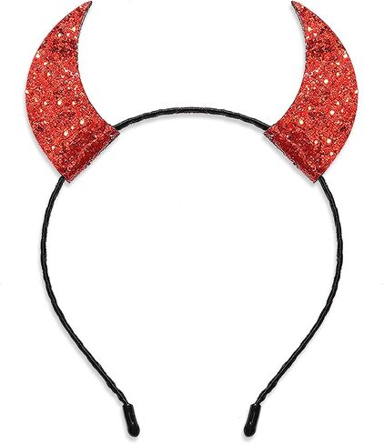 Halloween Devil Horns Headband for Women Party Costume Devil Ear Hairband in Saudi Arabia