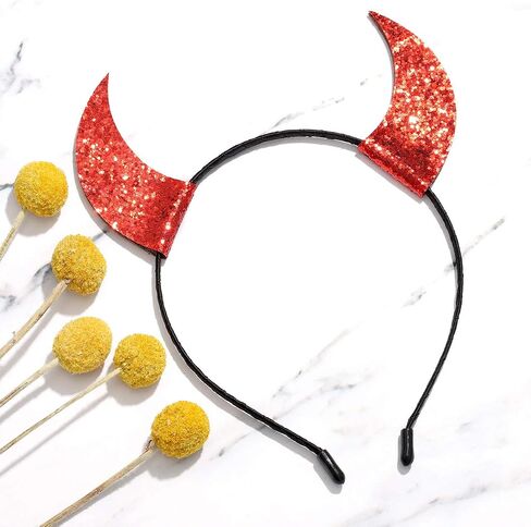 Halloween Devil Horns Headband for Women Party Costume Devil Ear Hairband in Saudi Arabia