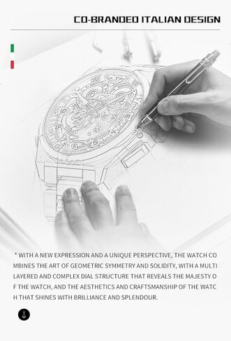 OUPINKE Watch for Men Automatic Wristwatch Sapphire Crystal Calendar Skeleton Luminous 3D Dial with 5ATM Waterproof Luxury Tungsten Steel Strap in Kuwait