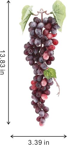 2PCS Simulation of Purple Grapes, Lifelike Rubber Grape Bunches and Fake Grape Bunches, Grape Hanging Ornaments, Photography Props, Food Ornaments and Kitchen Ornaments (24 Grains) in Saudi Arabia