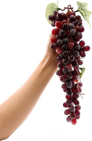 2PCS Simulation of Purple Grapes, Lifelike Rubber Grape Bunches and Fake Grape Bunches, Grape Hanging Ornaments, Photography Props, Food Ornaments and Kitchen Ornaments (24 Grains) in Saudi Arabia