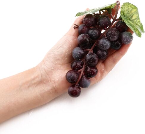 2PCS Simulation of Purple Grapes, Lifelike Rubber Grape Bunches and Fake Grape Bunches, Grape Hanging Ornaments, Photography Props, Food Ornaments and Kitchen Ornaments (24 Grains) in Saudi Arabia