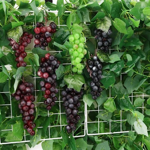 2PCS Simulation of Purple Grapes, Lifelike Rubber Grape Bunches and Fake Grape Bunches, Grape Hanging Ornaments, Photography Props, Food Ornaments and Kitchen Ornaments (24 Grains) in Saudi Arabia