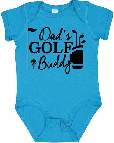 Inktastic Dad's Golf Buddy Baby Bodysuit 6 أشهر 0100 أزرق فاتح 26877 in Saudi Arabia