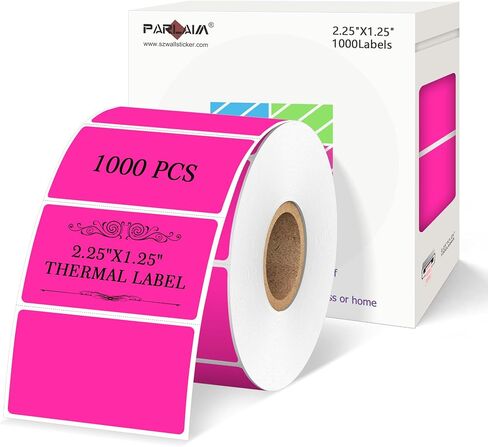 ملصق طباعة حرارية مربعة مقاس 2.25 × 1.25 بوصة من PARLAIM، 1000 قطعة مقاومة للتمزق، ملصق باركود أخضر فلوري مقاوم للدموع، ملصق ترميز الألوان in Kuwait