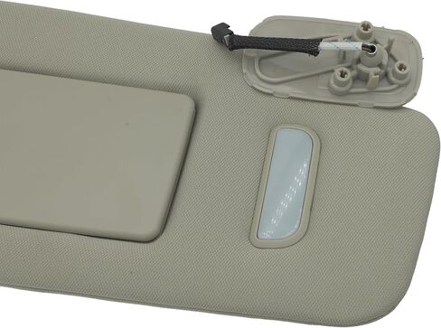 Right Passenger Side Sun Visor 22850310 for 2007-2014 Cadillac Escalade GMC Yukon 2007-2013 Chevy Silverado GMC Sierra 1500 2500HD 3500HD Avalanche Tahoe w Mirror Light Gray in Saudi Arabia