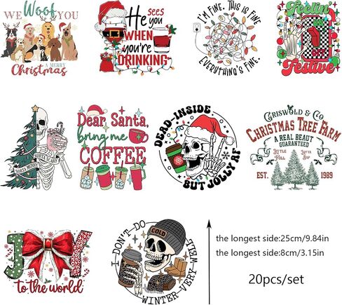 Skeleton Women Heat Transfer Printing Stickers 30 Sheets Iron on Transfer Patches for Pillows Backpacks Pants Fall Cozy Season DIY Applique in Saudi Arabia