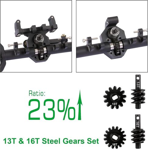SCX24 Axles, CVD 52° Max Steering Angle SCX24 Axles, +5.5mm Widened SCX24 Upgrades for 1/24 RC Crawler Axial SCX24 Deadbolt JLU C10 Bronco Gladiator in Saudi Arabia