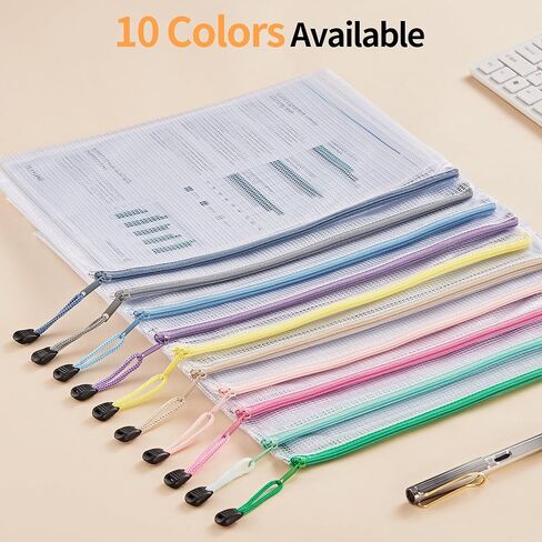 20 قطعة من أكياس جارلينك الشبكية بسحاب، 8 أحجام من أكياس الألغاز بسحاب، وأكياس بسحاب مقاومة للماء لتنظيم الفصل الدراسي، وتخزين ألعاب الطاولة، والسفر، والمكتب، واللوازم المدرسية، 10 ألوان in Kuwait