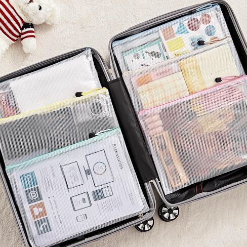 20 قطعة من أكياس جارلينك الشبكية بسحاب، 8 أحجام من أكياس الألغاز بسحاب، وأكياس بسحاب مقاومة للماء لتنظيم الفصل الدراسي، وتخزين ألعاب الطاولة، والسفر، والمكتب، واللوازم المدرسية، 10 ألوان in Kuwait