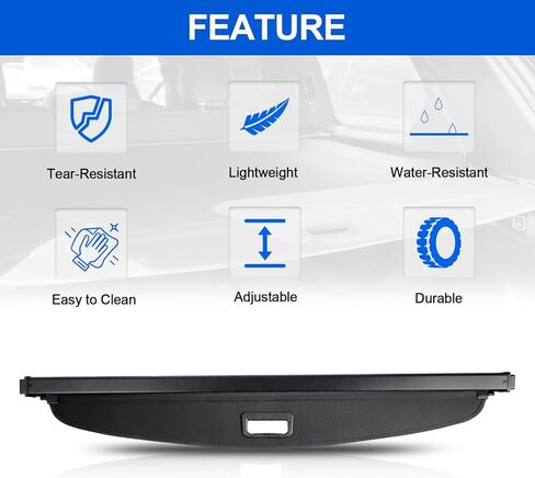 غطاء شحن صيفي قابل للسحب متوافق مع 2020-2024 Ford Escape Shielding Shade Security Shade Tonneau غطاء حماية خصوصية الأمتعة مضاد للسرقة، أسود مضاد للظهور، خصوصية الأمتعة in Kuwait