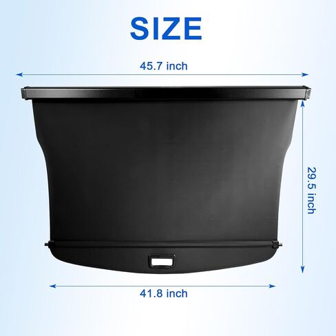 غطاء شحن صيفي قابل للسحب متوافق مع 2020-2024 Ford Escape Shielding Shade Security Shade Tonneau غطاء حماية خصوصية الأمتعة مضاد للسرقة، أسود مضاد للظهور، خصوصية الأمتعة in Kuwait