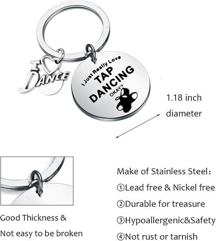 WSNANG Tap Dance Gifts I Just Really Love Tap Dancing Keychain Dance Jewelry for Tap Dancer Lover Gift Tap Dance Student Gift in Kuwait