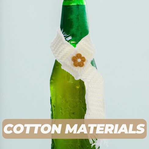 10pcs mini doll DIY doll scarf mini scarf kawaii doll scarf party favor doll supply doll accessory wine bottle scarf tiny scarf mini house doll scarf replaceable cotton white in Saudi Arabia