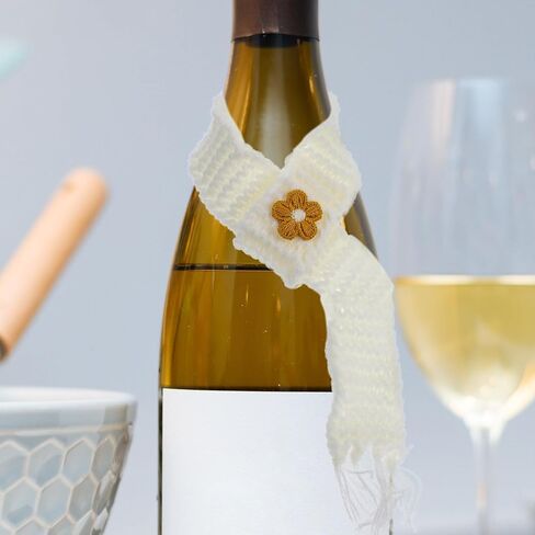 10pcs mini doll DIY doll scarf mini scarf kawaii doll scarf party favor doll supply doll accessory wine bottle scarf tiny scarf mini house doll scarf replaceable cotton white in Saudi Arabia