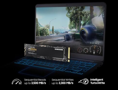 SAMSUNG 970 EVO Plus SSD 1TB, M.2 NVMe Interface Internal Solid State Hard Drive with V-NAND Technology for Gaming, Graphic Design, MZ-V7S1T0B/AM in Kuwait
