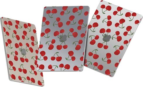 Idocolors Cute Cherry Case Compatible with MacBook Air 15 Inch(Models A2941/A3114) with Liquid Retina Display Touch ID, Transparent Frosted Protective Hard Case Anti Scratch Cover in Saudi Arabia