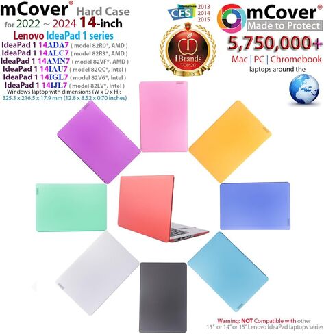حافظة mCover متوافقة فقط مع أجهزة Lenovo IdeaPad 1 Series 2022-2024 مقاس 14 بوصة (14ADA7 / 14ALC7 / 14AMN7 / 14IAU7 / 14IGL7 / 14IJL7) أجهزة الكمبيوتر المحمولة التي تعمل بنظام Windows مقاس 14 بوصة (لا تناسب أي موديلات أخرى) - أرجواني in Saudi Arabia