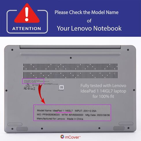 حافظة mCover متوافقة فقط مع أجهزة Lenovo IdeaPad 1 Series 2022-2024 مقاس 14 بوصة (14ADA7 / 14ALC7 / 14AMN7 / 14IAU7 / 14IGL7 / 14IJL7) أجهزة الكمبيوتر المحمولة التي تعمل بنظام Windows مقاس 14 بوصة (لا تناسب أي موديلات أخرى) - أرجواني in Saudi Arabia