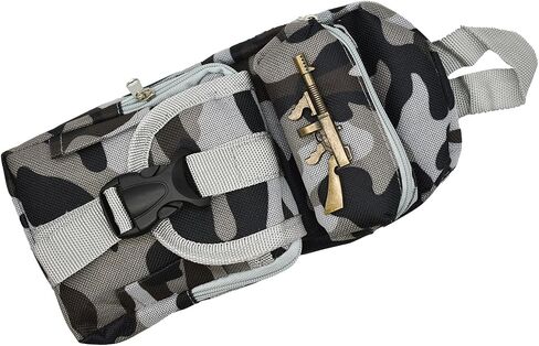 Maydahui Camo Pencil Case Guns Shape Large Capacity Pen Pouch Holder 3 Compartments Pencil Bag Stationery Box Storage Organizer Small Pattern Blue in Saudi Arabia