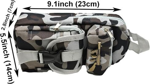 Maydahui Camo Pencil Case Guns Shape Large Capacity Pen Pouch Holder 3 Compartments Pencil Bag Stationery Box Storage Organizer Small Pattern Blue in Saudi Arabia