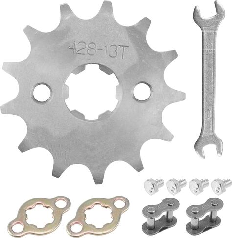 PRO BAT 428 13T 17mm دراجة نارية ضرس المحرك الأمامي لـ 50cc 70cc 110cc 125cc TaoTao Loncin Lifan Zongshen Roketa Coolster Sunl Chinese ATV Quad Dirt Pit Mini Bike Go Kart 4 Wheeler Moped in Kuwait