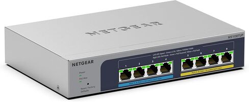 NETGEAR 8-Port 10G Multi-Gigabit Ethernet Unmanaged Switch (XS508M) - with 1 x 10G SFP+, Desktop or Rackmount, and Limited Lifetime Protection in Kuwait