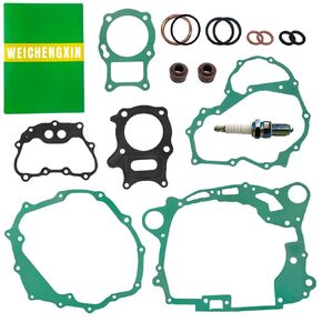 Complete Gasket Kit Set & Spark Plug Compatible with Honda TRX250X Recon 250 TRX250TE/TM 2009-2023 TRX250EX 2001-2008