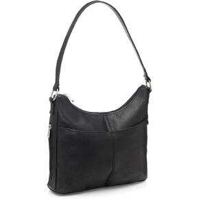 Le Donne Leather Bella Hobo Shoulder Bag, 12.5" x 10" x 2.5" – Antique Hardware