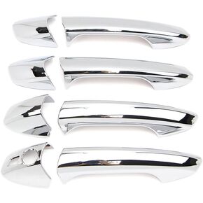 8Pcs 4 Door Handle Cover Compatible with Mercedes Benz CLA GLK GLA GLE B C E ML Class X156 W166 W204 W212 W246 Exterior ABS Molding Protector Trim (Chrome Plated)