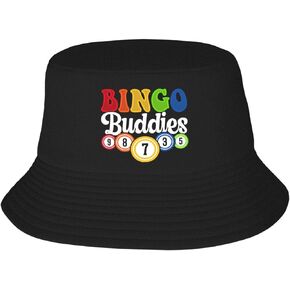 Crazy Bingo People Bucket Hats Fashion Sun Cap Packable Outdoor Fisherman Hat for Women and Men