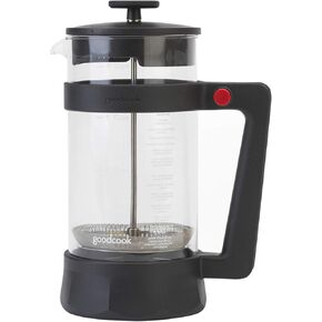 GoodCook Koffe 8-Cup Glass Coffee Press with Detachable Frame and Filter, Clear/Black