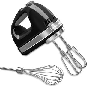 KitchenAid KHM7210WH 7-Speed Digital Hand Mixer with Turbo Beater II Accessories and Pro Whisk - White