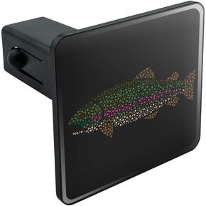 GRAPHICS & MORE Rainbow Trout Fish Dots Spots Pattern Tow Trailer Hitch Cover Plug Insert 2"