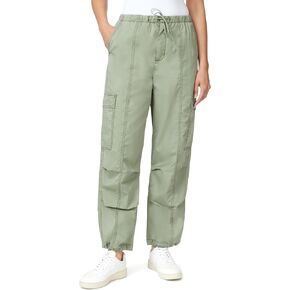 kensie Jeans for Women High-Rise Cargo Drawstring Parachute 27.5-Inch Inseam, Sizes 0-14