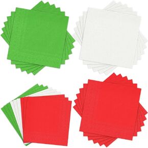 Resinta 120 Pieces Cocktail Napkin Pastel Rainbow Paper Napkins Beverage Luncheon Paper Napkins 2 Ply for Party Favors, 6 Colors