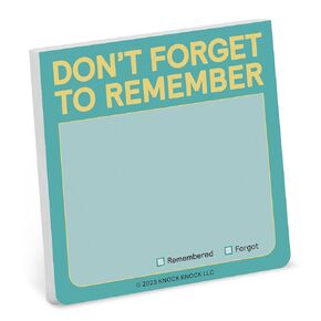 Knock Knock Don't Forget to Remember Sticky Note Pad